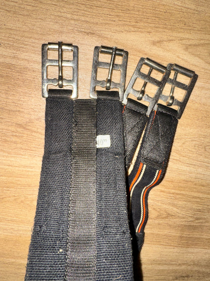 Black Padded Cotton Girth 40” Roller Buckles | Second Hand Tack Always For Sale