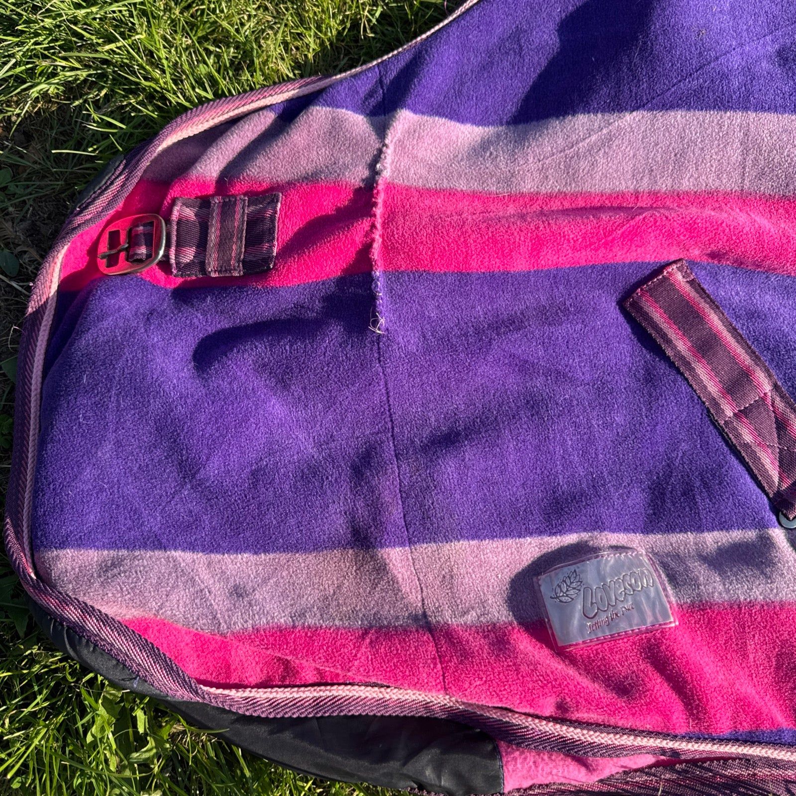 Loveson 4’3 Candy Pink Purple Fleece Rug - Free Postage
