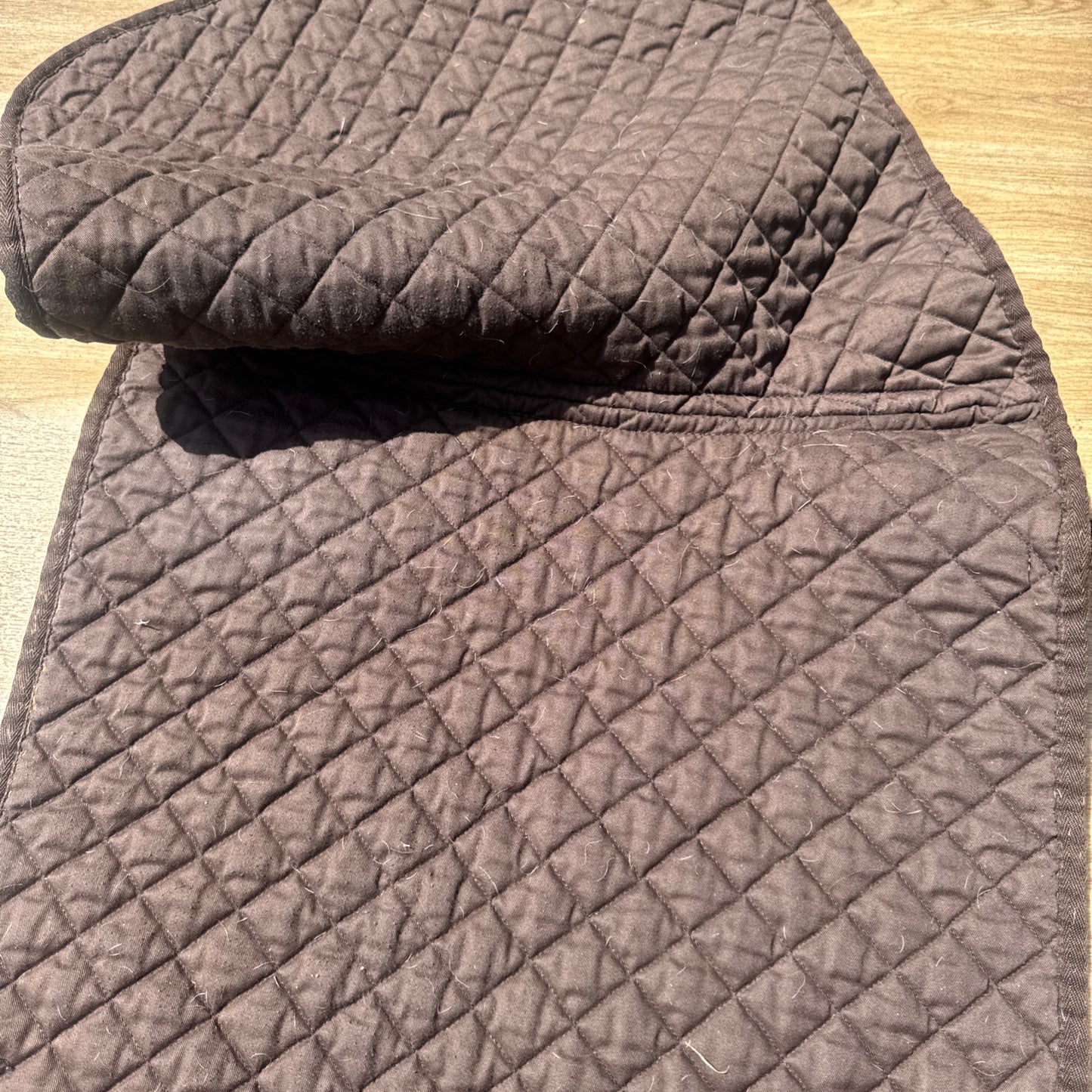 Nuumed Brown Quilted Dressage Square Saddle Pad Medium | Second Hand Tack