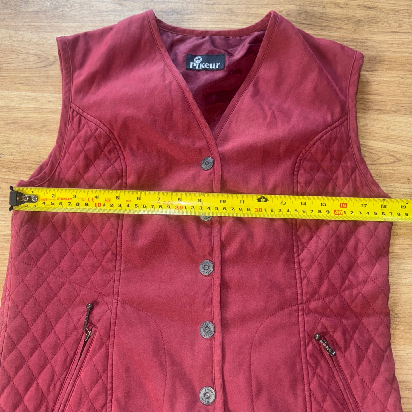 Pikeur Burgandy Quilted Gilet - Ladies 12