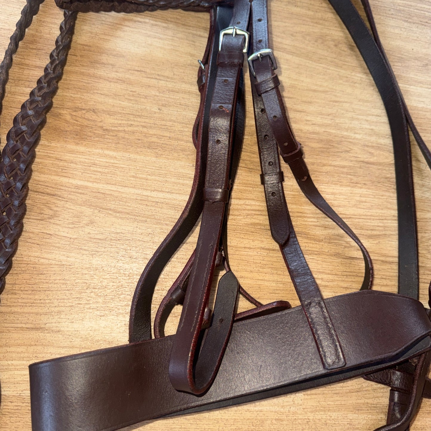 Plaited Hunter Size Full Bride & Plaited Reins  #133