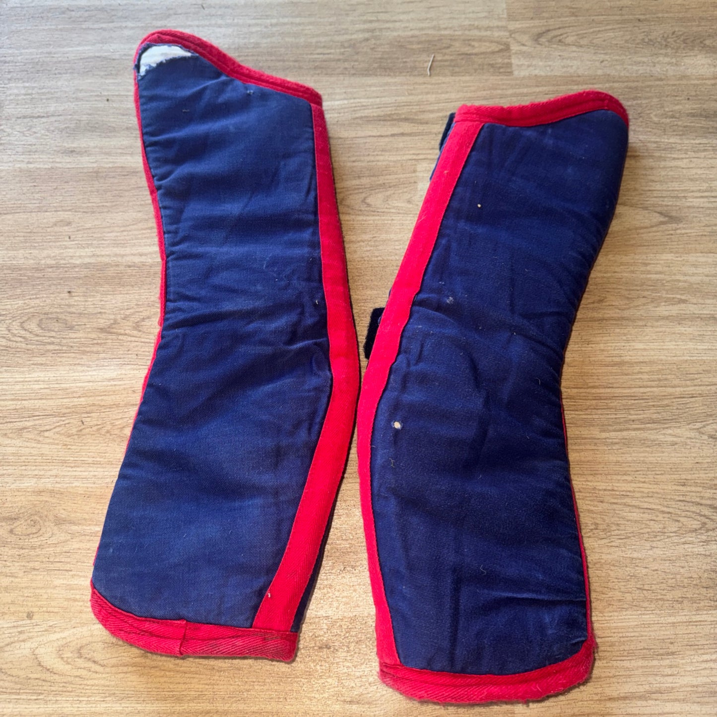 Padded Full Size Navy/Red Travel Boots X 4 | Front & Rears | Second Hand Tack