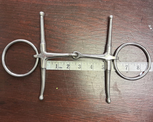 5” Larger Ring Fulmer Snaffle - Like Full Cheek - Racehorse Racing Horse Cob