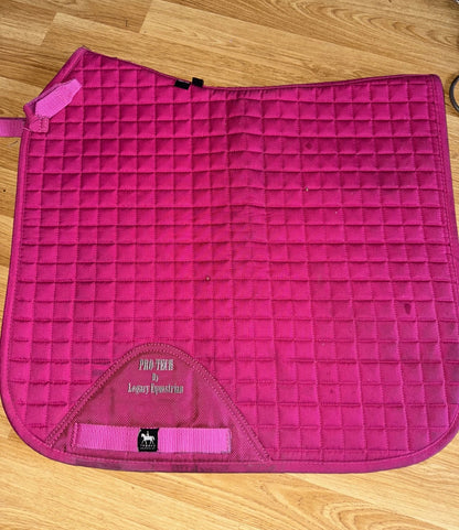 Legacy Straight Cut Pony / Cob Pink Saddle Pad - Dressage