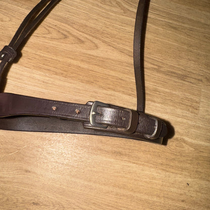 Neat English Brown Leather Pony Hunter Noseband #222