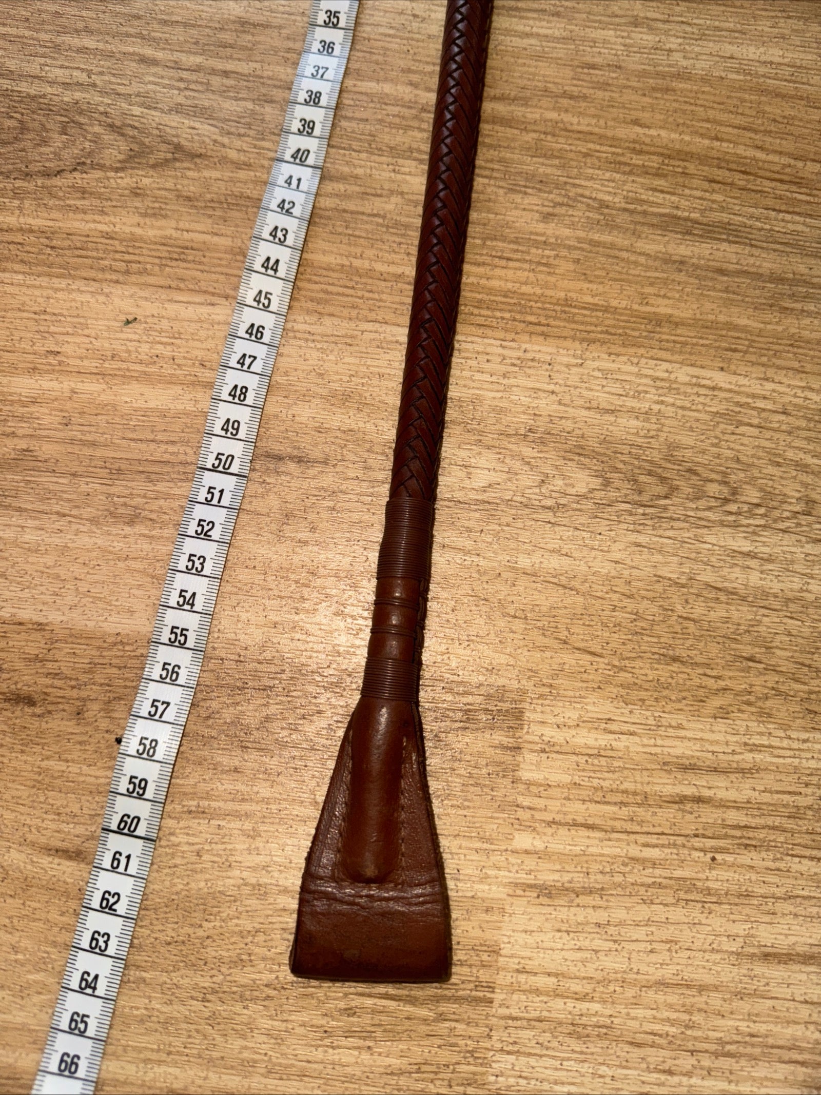 Laced Plaited Leather Mactack Whip - Free Postage