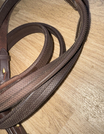 English Leather Cob Pimple Grip Rubber Reins #56