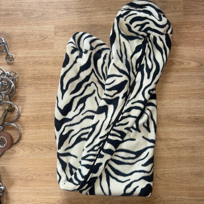 Large Zebra Fleece Bridle Bag