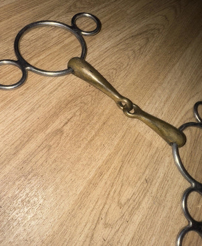5” Copper Mix 3 Ring Gag - Bubble Bit