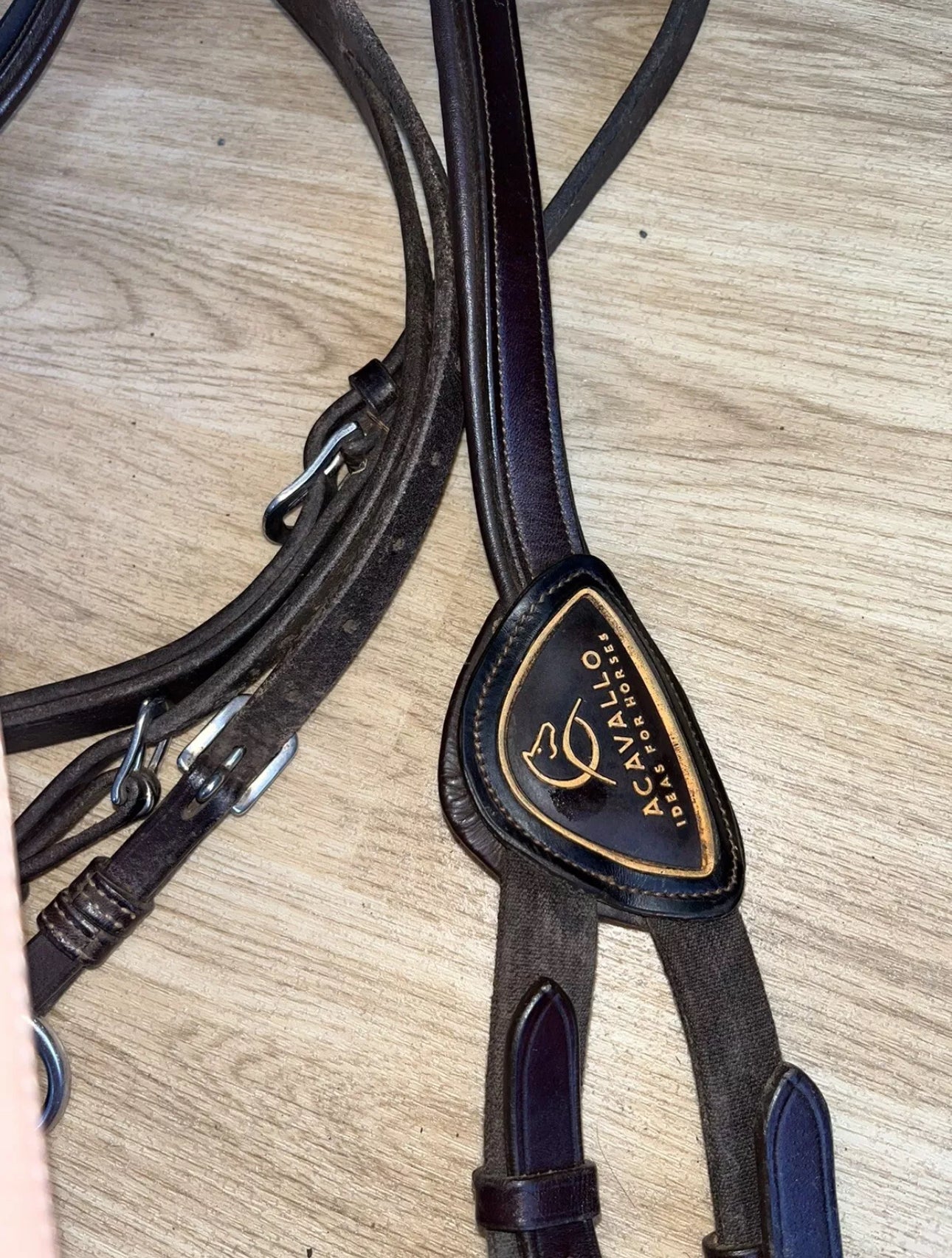 Acavallo 5 Point Brown Leather Full Size Breastplate #4