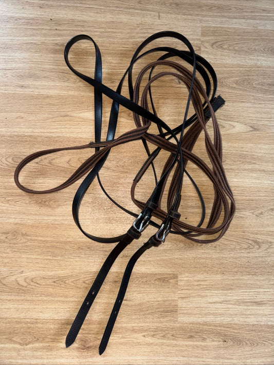 Driving Reins Size Full | Synthetic Web Grip