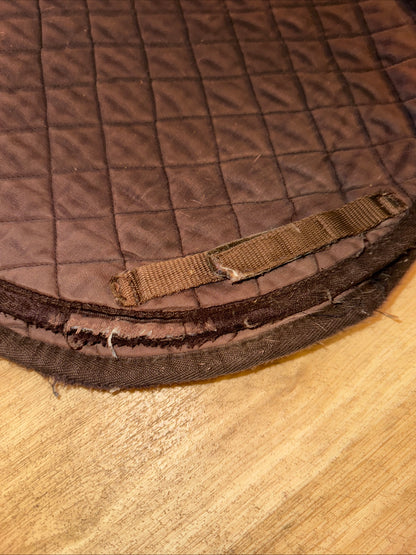 Nuumed Brown Quilted Numnah Like Saddle Pad | Size Large