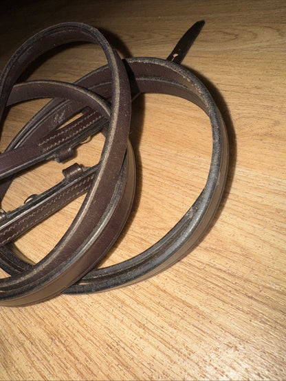 English Leather Havana Pony Size Show Reins #117