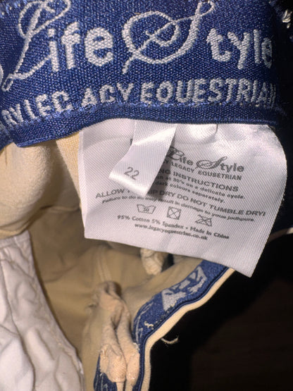 Legacy Childs 22” Beige Jodphurs | Second Hand Horse Riding Gear