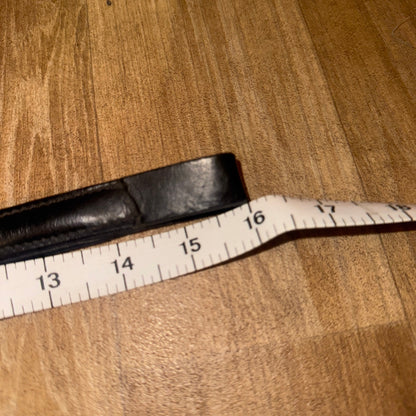 Black Raised Leather Browband | Cob 16” | Horse Tack  #213