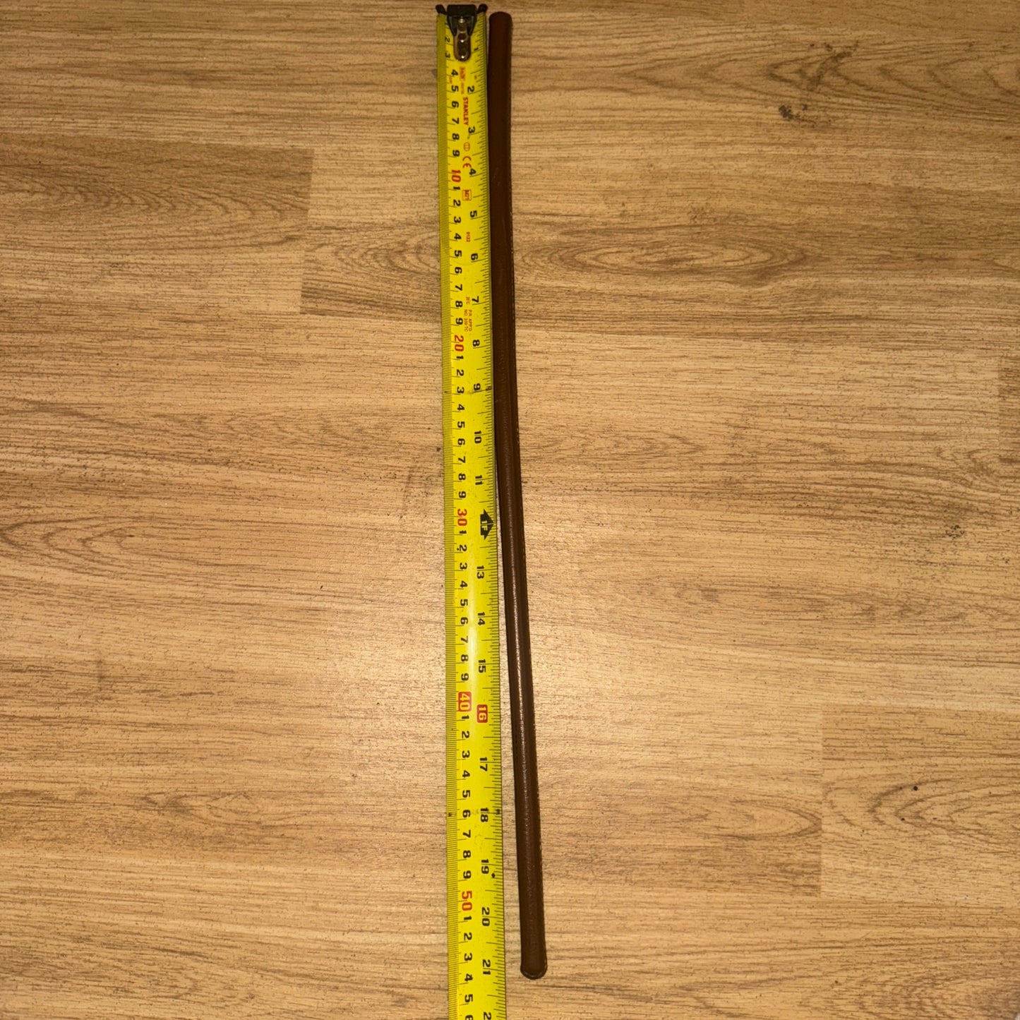 Brown Leather Show Cane