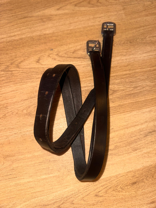 Ascot 32” Black English Stirrup Leathers – Pair #41