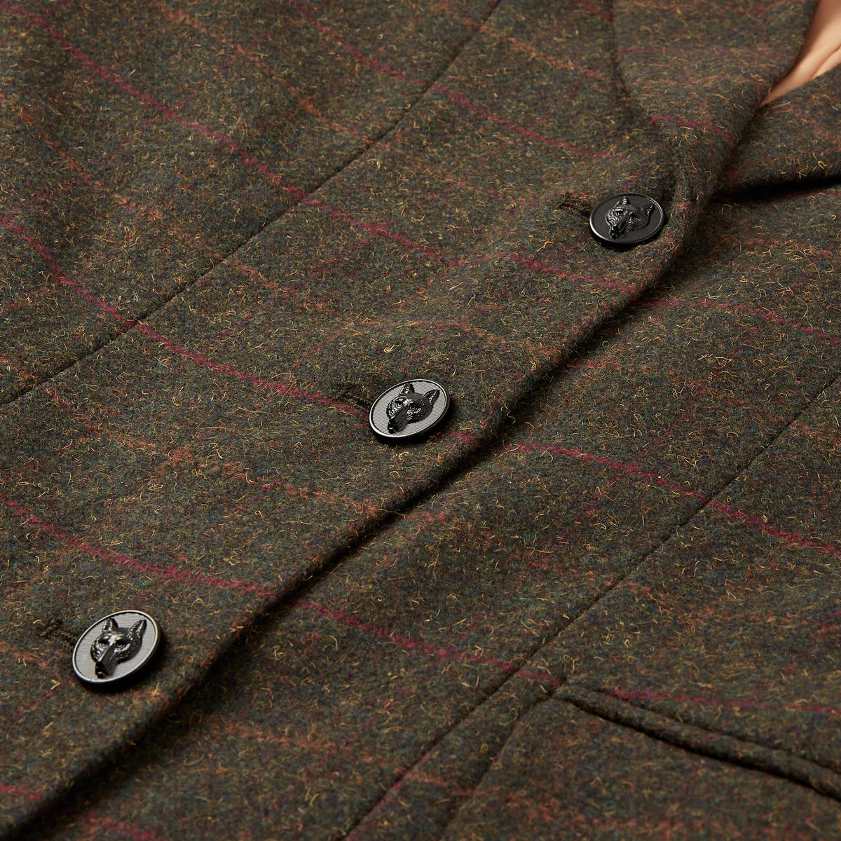Cameo Childs Tweed Jacket - Seaweed .