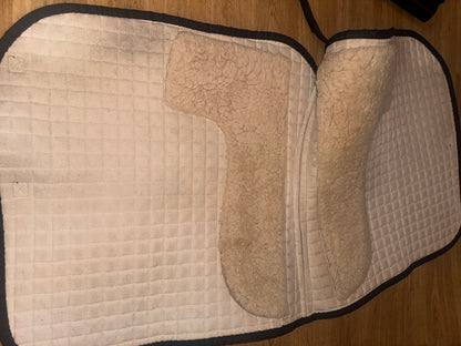 Albion Black Dressage Square Saddle Pad Full Wool Mix Padding