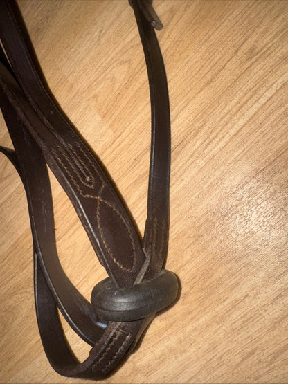 English Leather Havana Size Full Running Martingale Second Hand Horse Tack #23