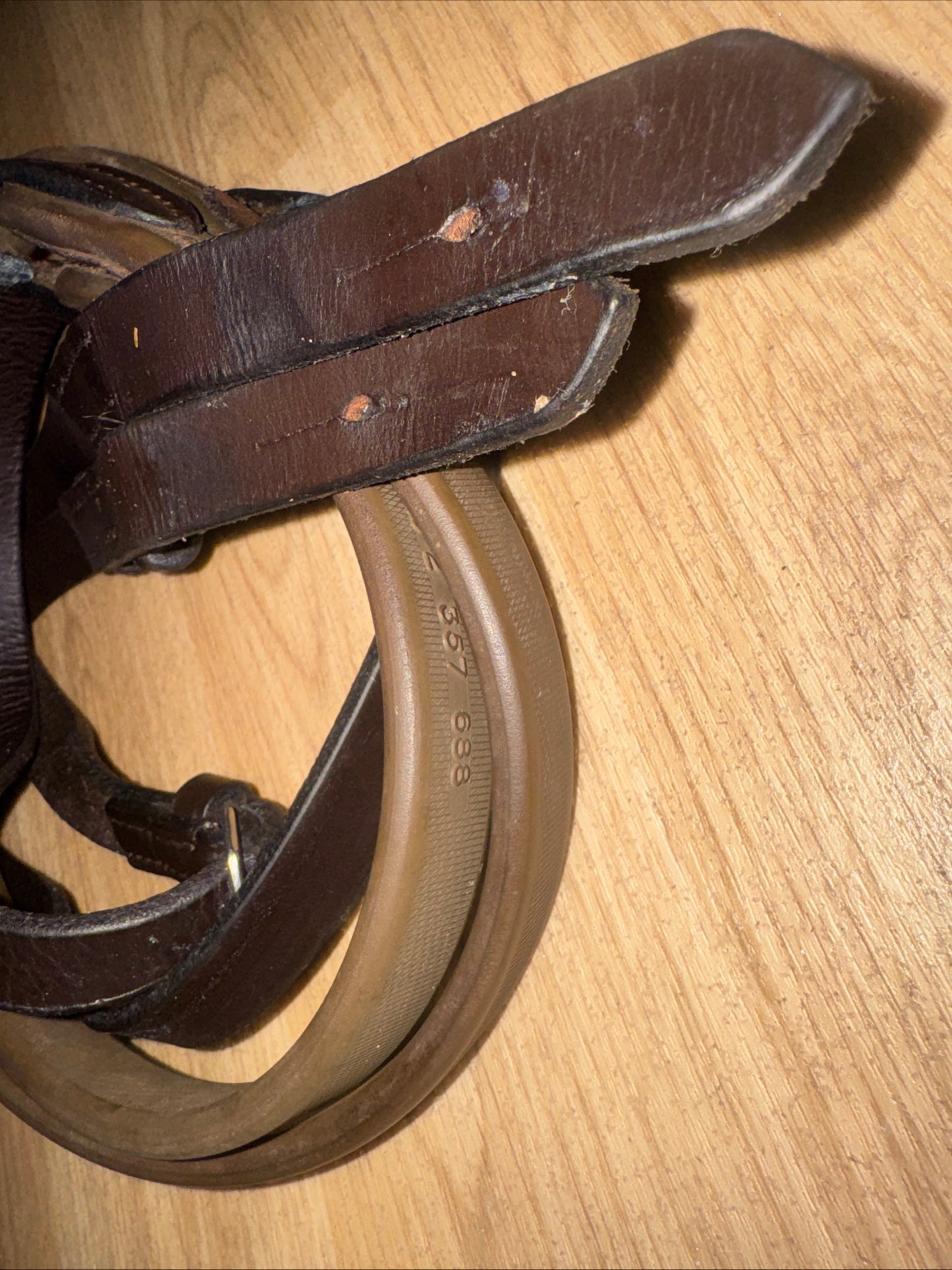 Brown Rubber EVENTA Reins Size X Full | Second Hand Horse Tack #890