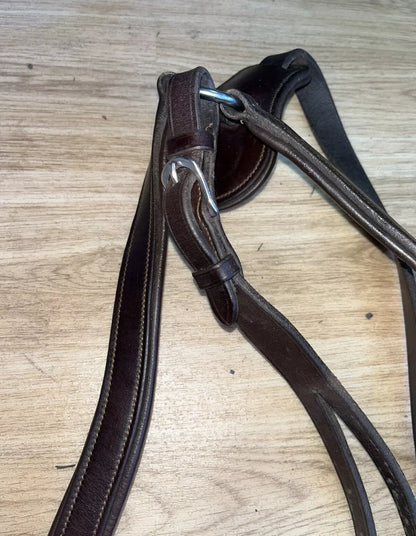 Acavallo 5 Point Brown Leather Full Size Breastplate #4