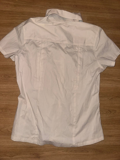 Dublin White Stock Shirt Show Ladies 12 | Horse Riding Hunting Showing