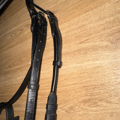 Black Patent Trim Flash Bridle – Full Size (Missing Flash Strap)