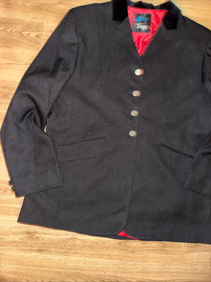 Just Togs Ladies Size 16 Black Show Jacket #30