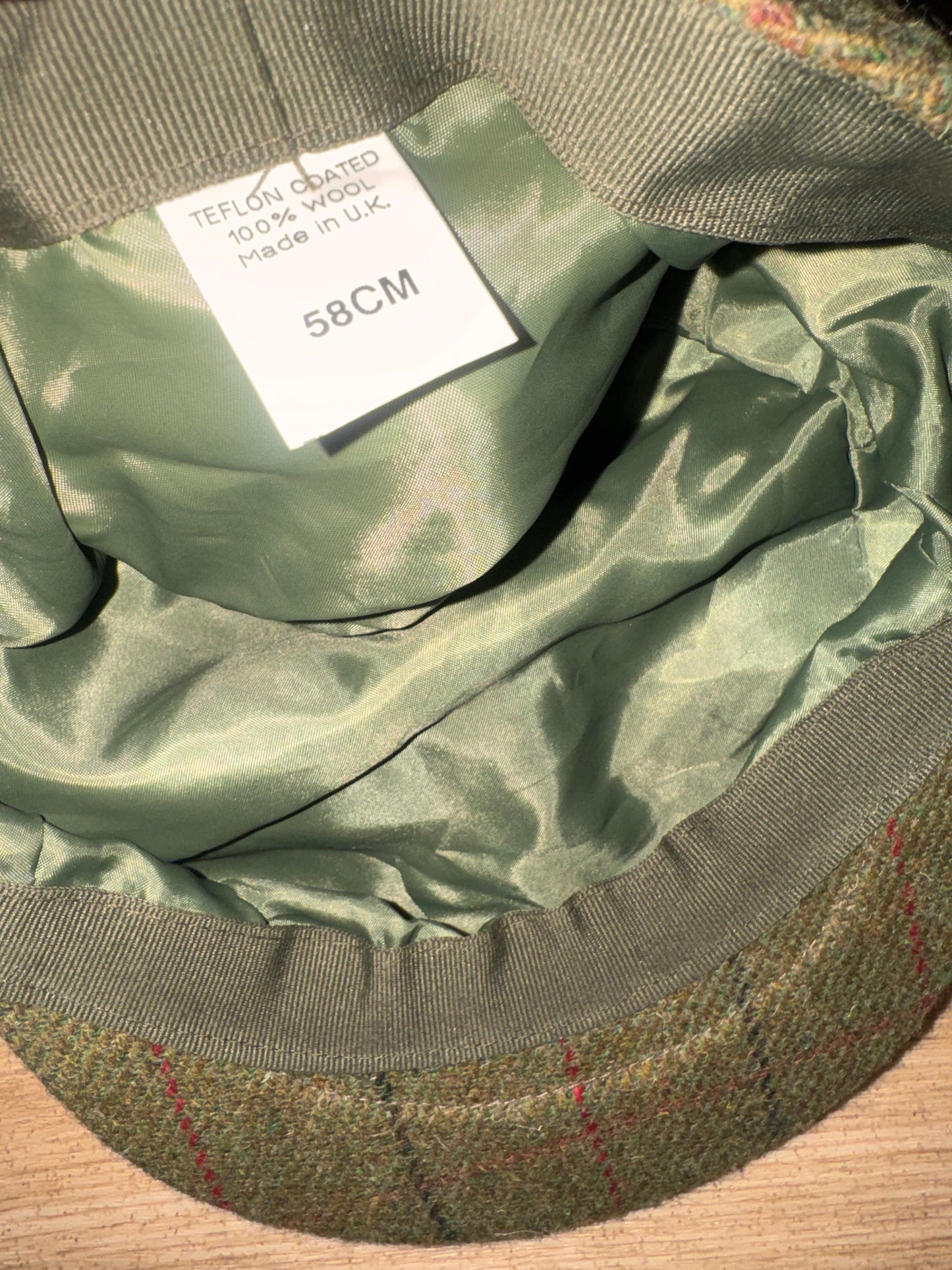 Green Tweed Flat Cap Showing Horse Pony Show 58cm