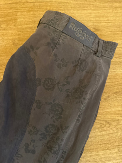 Rugged Floral Grey Full Suede Seat Ladies 34” Breeches #2