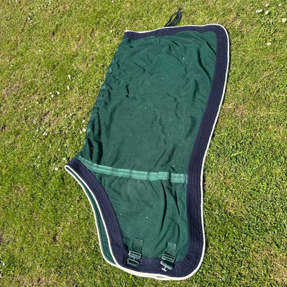 Green & Navy Fleece Show Rug 6’0 Second Hand Horse Cob Tack