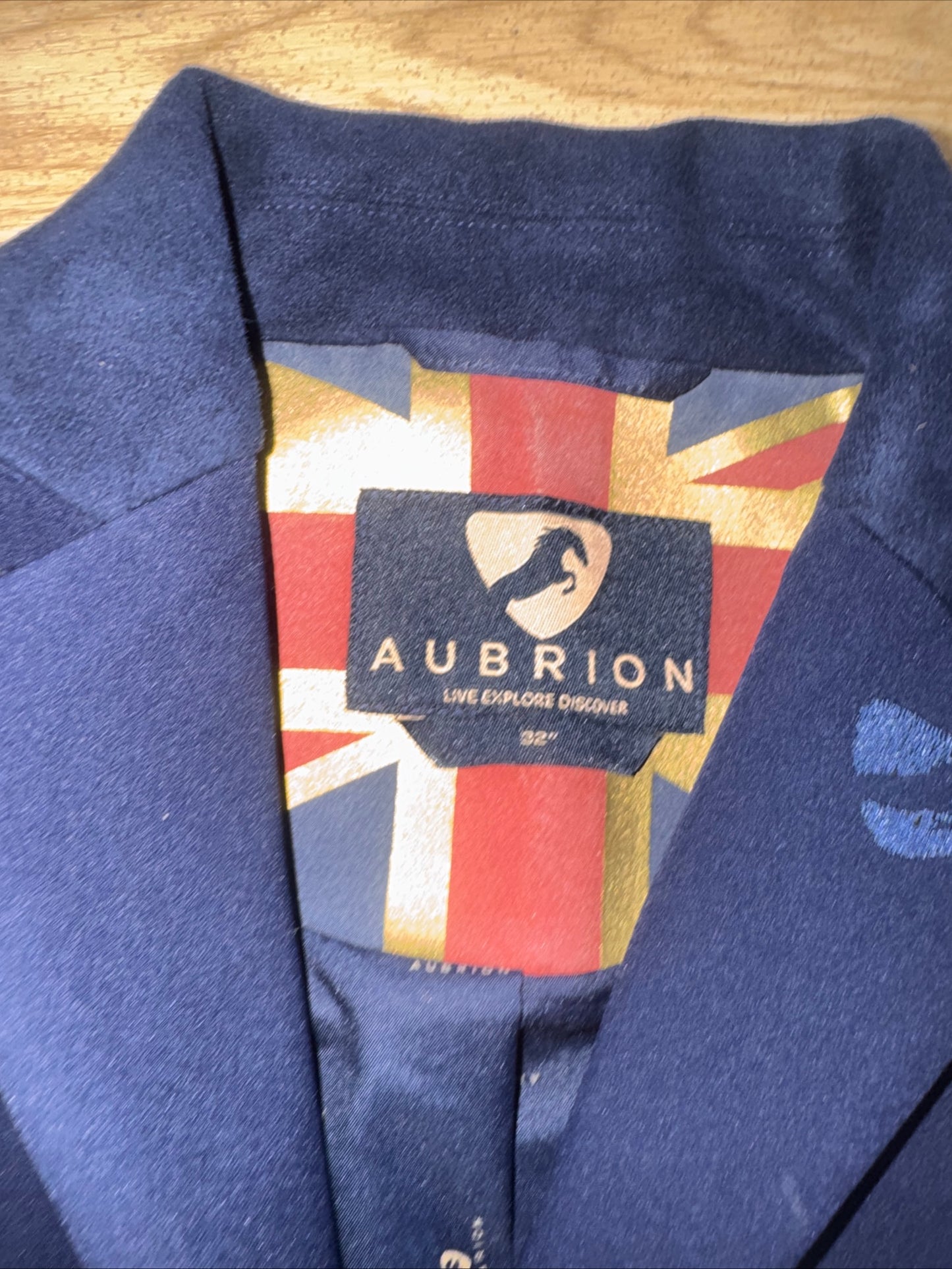 Shires Aubrion Navy Show Jacket Ladies Size 32”  #74