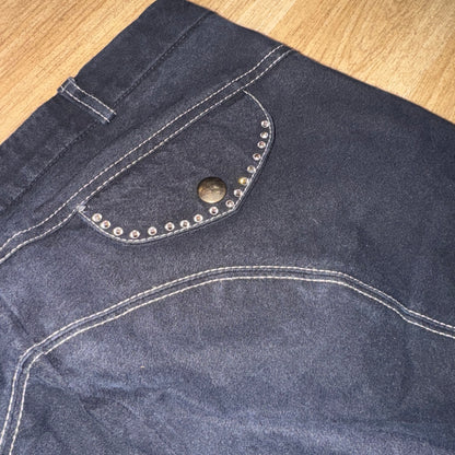 Rhinegold Bling Diamanté Black 30” Breeches