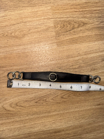 Brown English Leather Curb Chain | Double Bit Weymouth Pelham Kimblewick Show #1