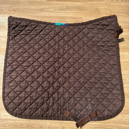 Nuumed Brown Quilted Dressage Square Saddle Pad Medium | Second Hand Tack