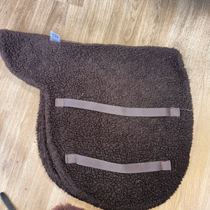 Supreme Products Brown Fleece Numnah 18” - Showing