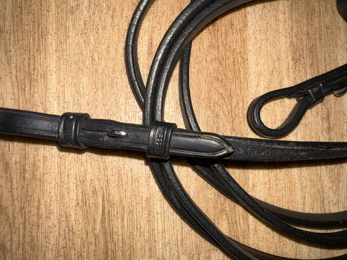 Kieffer Black Unused Curb Reins | Size Full 54” German Leather Top Quality  #801