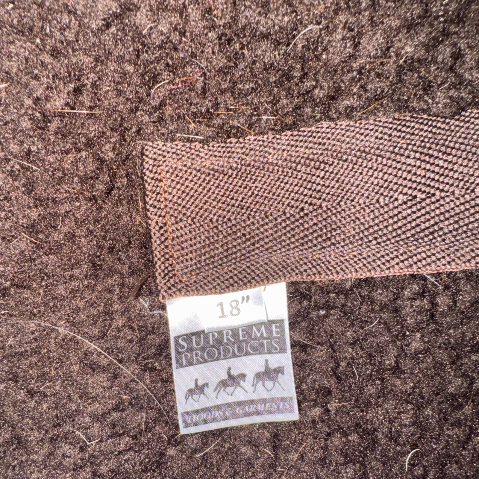 Supreme Products Brown Fleece Numnah 18” - Showing