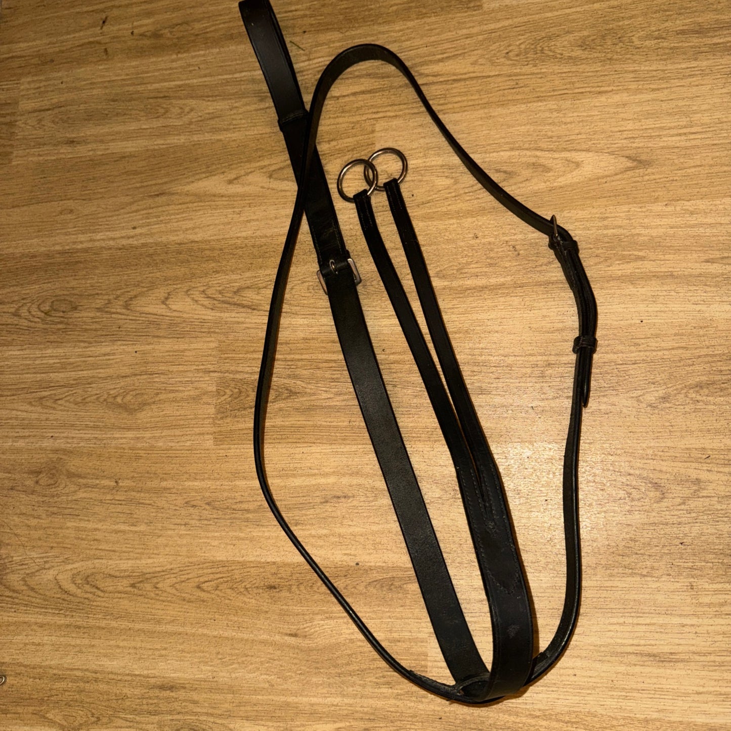 Kincade Black Leather Running Martingale | Size Full Used Horse Tack #77