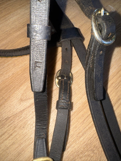 Black Brass Clencher Inhand Bridle Size Full | Second Hand Horse Tack #87