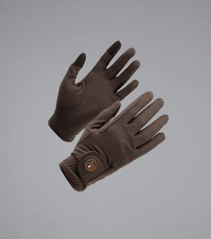 Premier Equine Metaro Junior Riding Gloves - BROWN