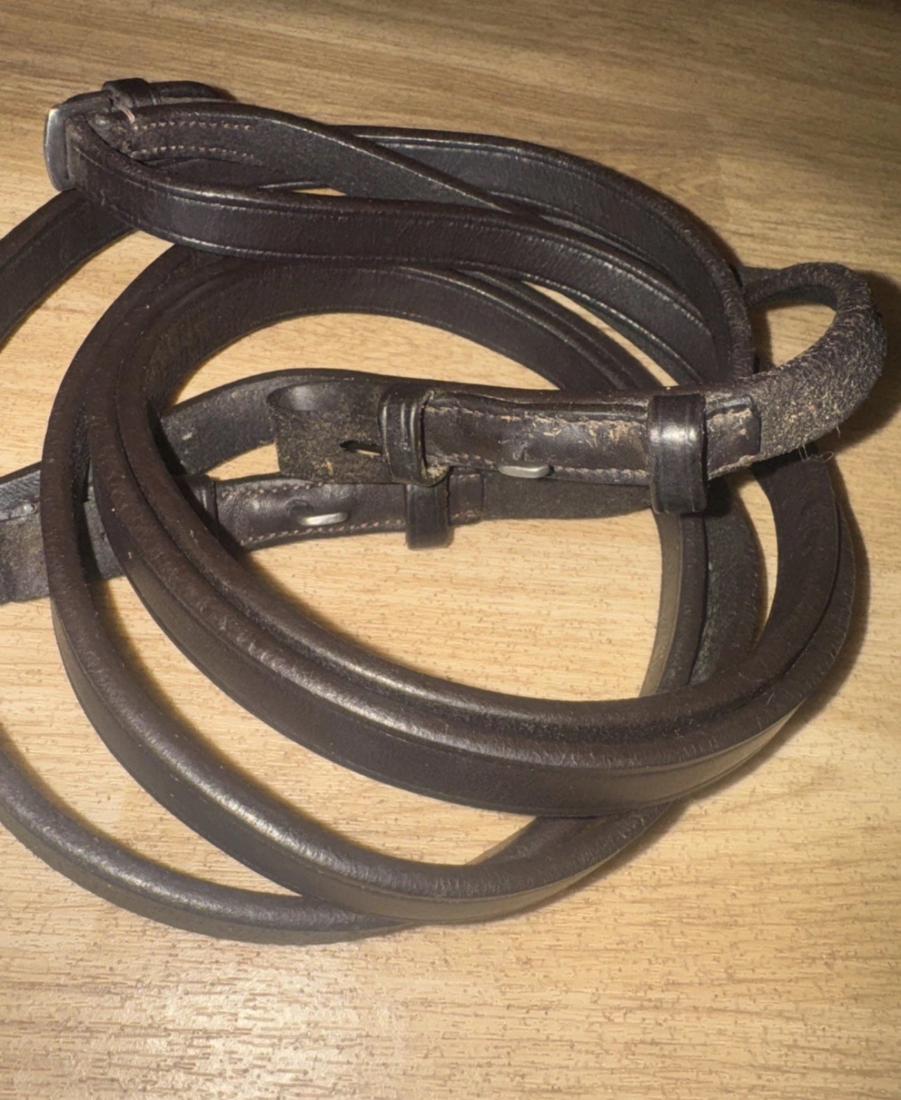 Brown Full Size Plain Show Reins #18