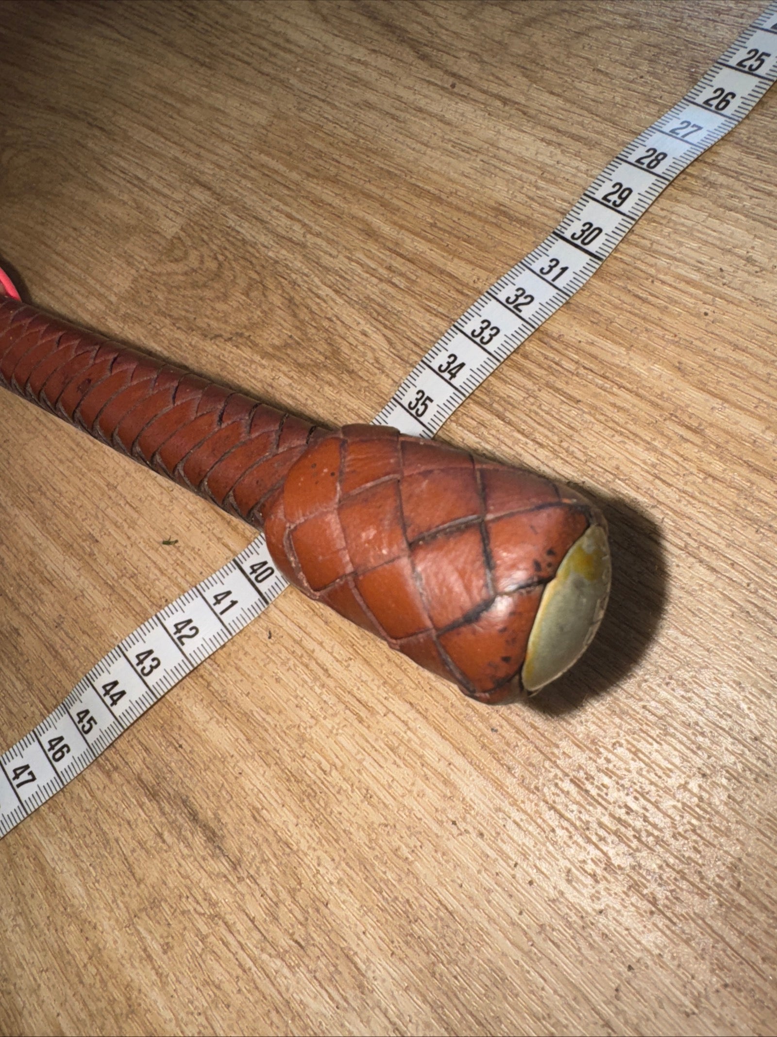 Laced Plaited Leather Mactack Whip - Free Postage