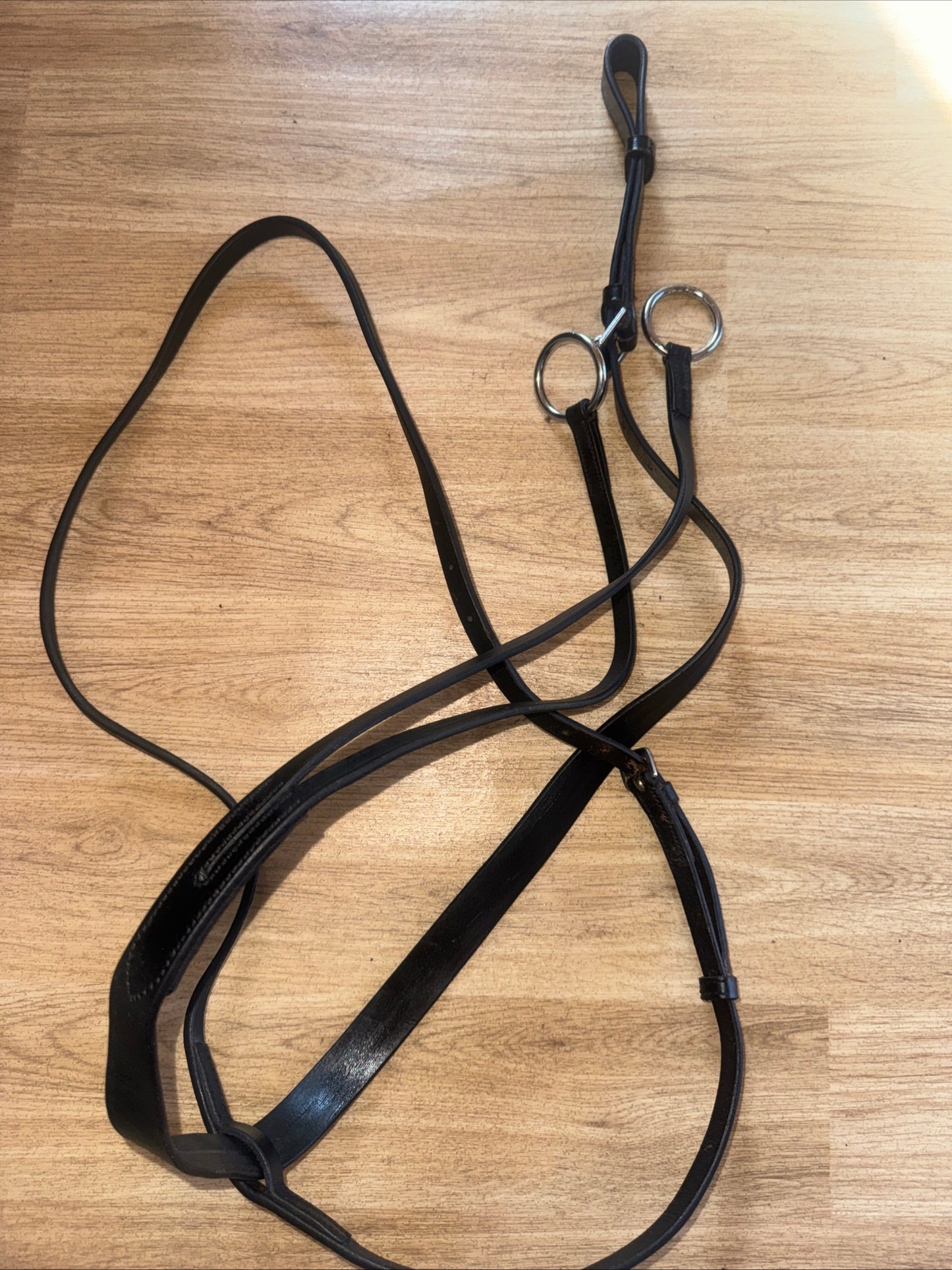 Black Size Full Leather Running Martingale | Second Hand Horse Tack Equine #65