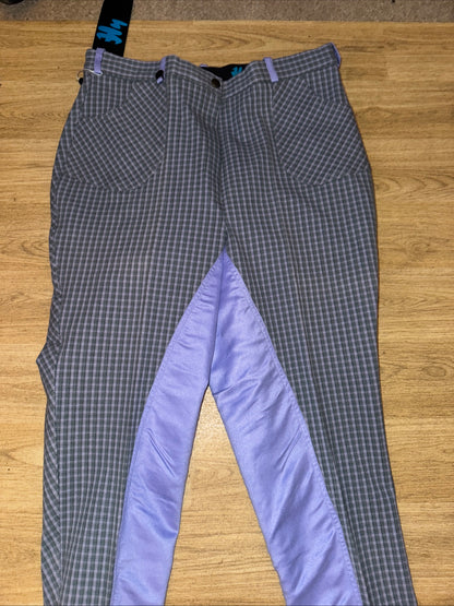 Hy Equestrian New 32” Ladies Check  Breeches