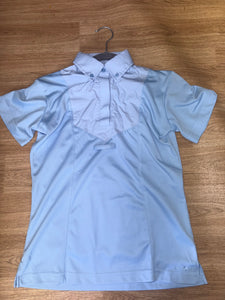 Shires Childs XL Air Dri Blue Show Shirt - Breathable