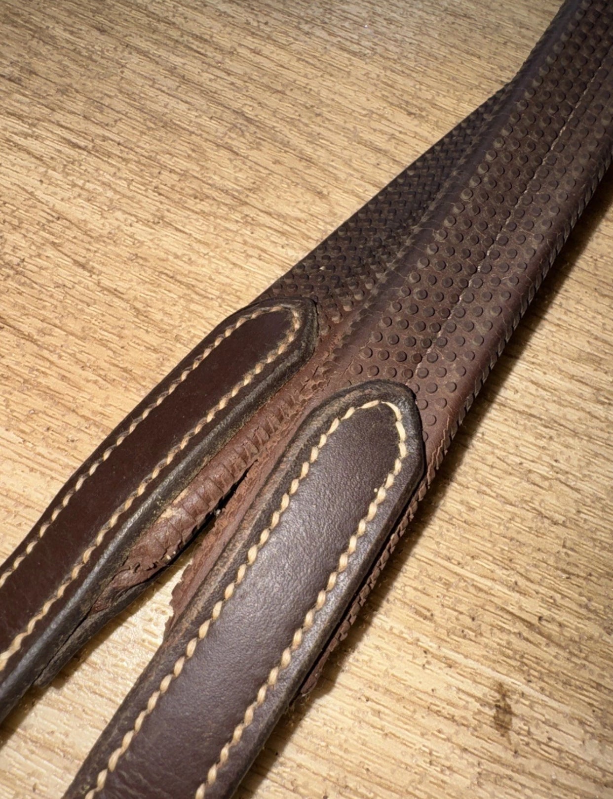 English Leather Cob Pimple Grip Rubber Reins #56