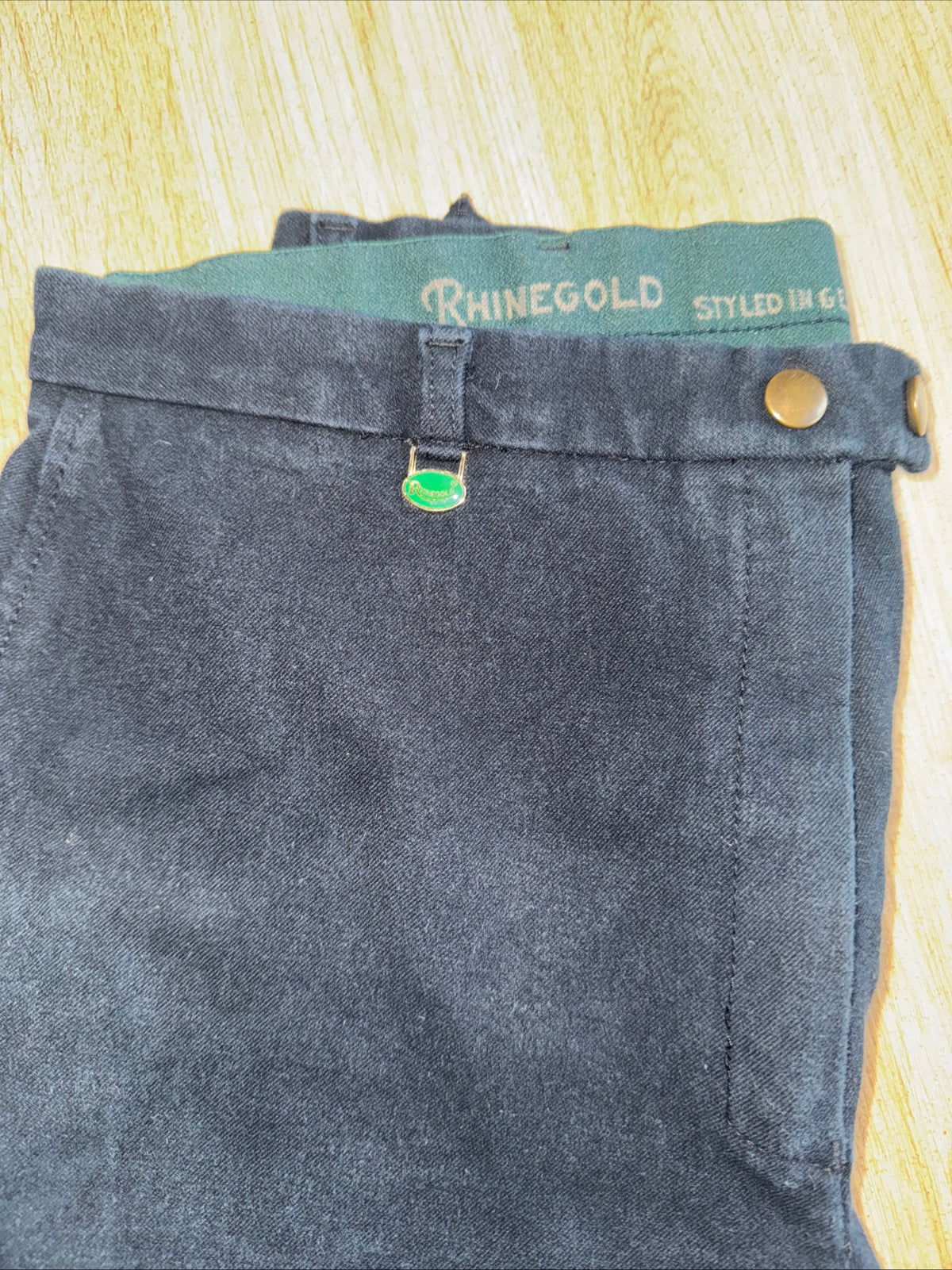 Rhinegold 32” Black Stretch Full Suede Seat Breeches