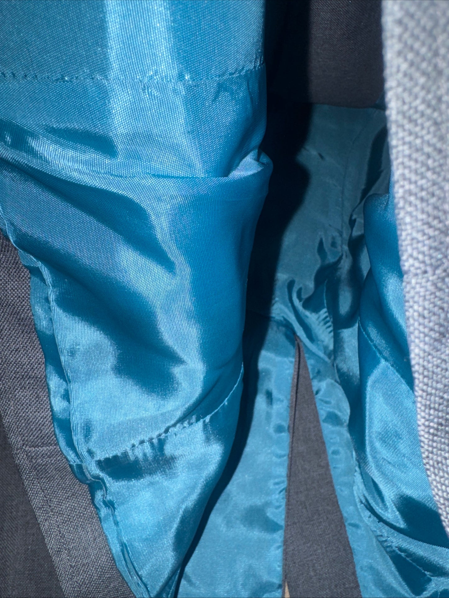 Caldene Grey Ladies 34” Show Jacket Turquoise Velvet Collar #72